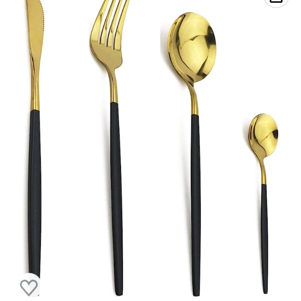 JANKNG 24 Piece Stainless Steel Silverware Set - 2 sets of 24 for $8.00.